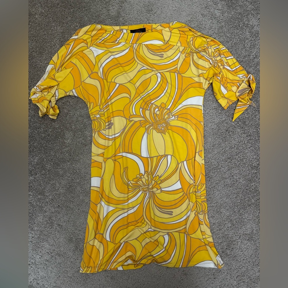 Trina Turk Yellow Floral Dress